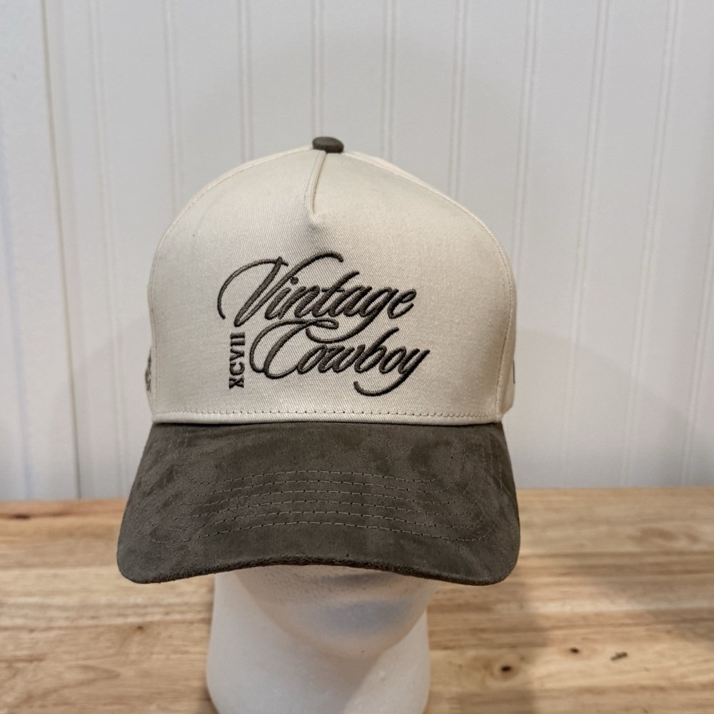 Citrusy Boutique Vintage Cowboy Countryside Collection Snapback Hat Cap Tan